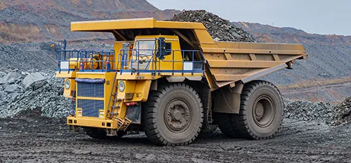heavy construction dump truck