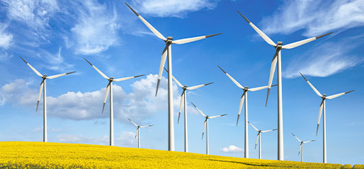 array of large wind mills array of large wind mills